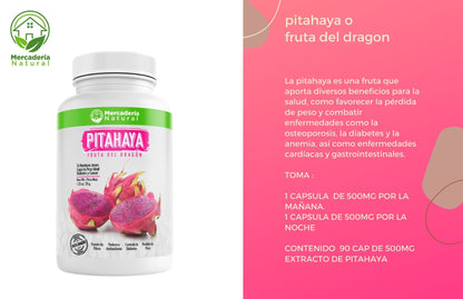 CAPSULAS DE PITAHAYA 100% NATURAL